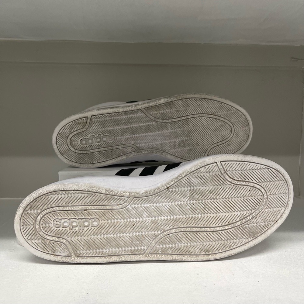 Adidas‎ Cloudfoam Advantage Women's White Black Stripes Sneakers Size 9.5 - Picture 4 of 16